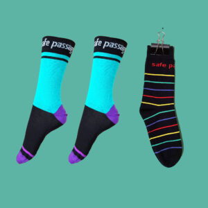 safe passage socks – bundle (2x green/black, 1x black)